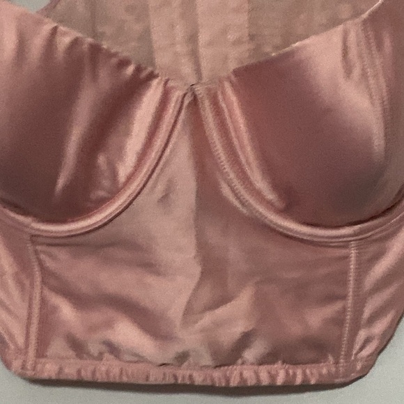 VICTORIAS SECRET DREAM ANGELS DEMI CORSET BRA WO SIZE 32 32DD SATIN PINK CLEAN - Picture 6 of 11